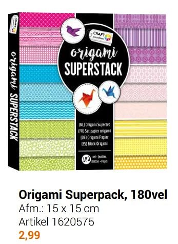 Aanbiedingen Origami superpack - Geldig van 22/09/2021 tot 05/12/2021 bij Lobbes