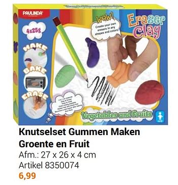 Aanbiedingen Knutselset gummen maken groente en fruit - Geldig van 22/09/2021 tot 05/12/2021 bij Lobbes