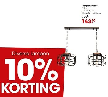Aanbiedingen Hanglamp wood - Huismerk - Kwantum - Geldig van 29/11/2021 tot 19/12/2021 bij Kwantum
