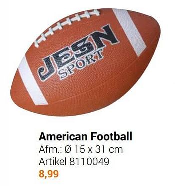 Aanbiedingen American football - JESN Sport - Geldig van 22/09/2021 tot 05/12/2021 bij Lobbes