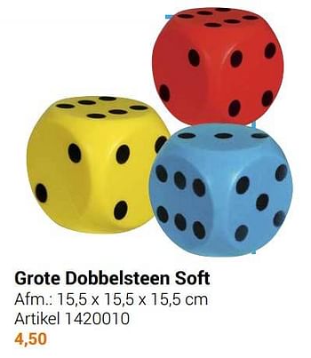 Aanbiedingen Grote dobbelsteen soft - Geldig van 22/09/2021 tot 05/12/2021 bij Lobbes