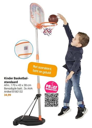 Aanbiedingen Kinder basketbalstandaard - Geldig van 22/09/2021 tot 05/12/2021 bij Lobbes