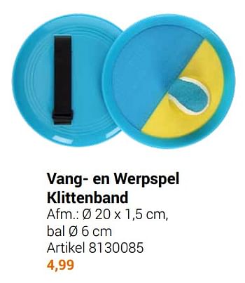 Aanbiedingen Vang- en werpspel klittenband - Geldig van 22/09/2021 tot 05/12/2021 bij Lobbes