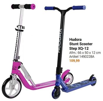 Aanbiedingen Hudora stunt scooter step xq-12 - Hudora - Geldig van 22/09/2021 tot 05/12/2021 bij Lobbes