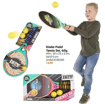 Aanbiedingen Kinder padel tennis set - XWSport - Geldig van 22/09/2021 tot 05/12/2021 bij Lobbes