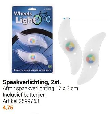 Aanbiedingen Spaakverlichting - Geldig van 22/09/2021 tot 05/12/2021 bij Lobbes