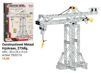 Aanbiedingen Constructieset metaal hijskraan - Geldig van 22/09/2021 tot 05/12/2021 bij Lobbes