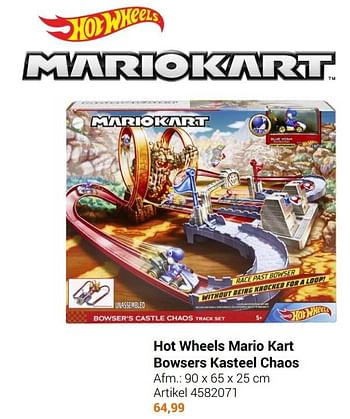 Aanbiedingen Hot wheels mario kart bowsers kasteel chaos - Hot Wheels - Geldig van 22/09/2021 tot 05/12/2021 bij Lobbes