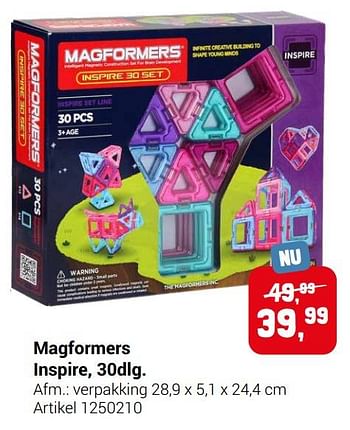 Aanbiedingen Magformers inspire - Magformers - Geldig van 22/09/2021 tot 05/12/2021 bij Lobbes