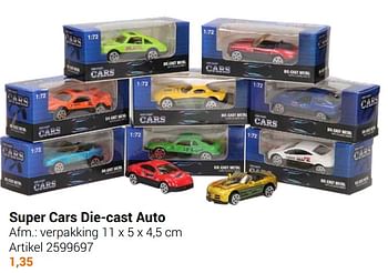 Aanbiedingen Super cars die-cast auto - Geldig van 22/09/2021 tot 05/12/2021 bij Lobbes