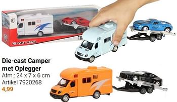 Aanbiedingen Die-cast camper met oplegger - Geldig van 22/09/2021 tot 05/12/2021 bij Lobbes