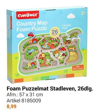 Aanbiedingen Foam puzzelmat stadleven - Geldig van 22/09/2021 tot 05/12/2021 bij Lobbes