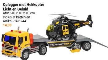 Aanbiedingen Oplegger met helikopter licht en geluid - Geldig van 22/09/2021 tot 05/12/2021 bij Lobbes