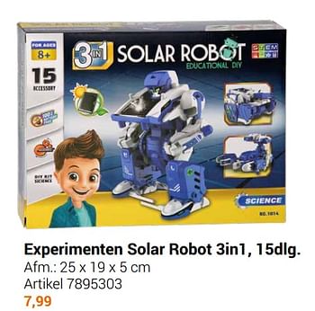 Aanbiedingen Experimenten solar robot 3in1 - Geldig van 22/09/2021 tot 05/12/2021 bij Lobbes