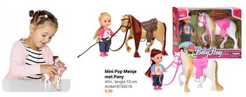 Aanbiedingen Mini pop meisje met pony - Geldig van 22/09/2021 tot 05/12/2021 bij Lobbes