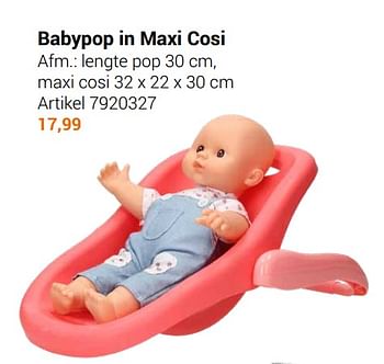 Aanbiedingen Babypop in maxi cosi - Geldig van 22/09/2021 tot 05/12/2021 bij Lobbes