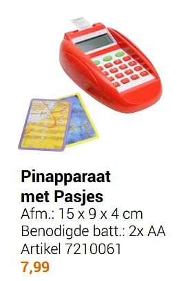 Aanbiedingen Pinapparaat met pasjes - Geldig van 22/09/2021 tot 05/12/2021 bij Lobbes