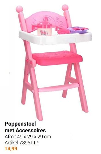 Aanbiedingen Poppenstoel met accessoires - Geldig van 22/09/2021 tot 05/12/2021 bij Lobbes