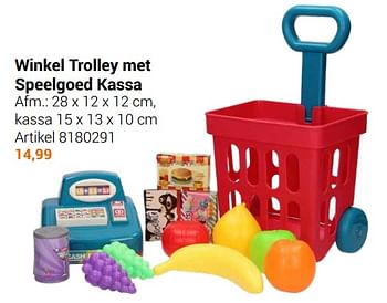 Aanbiedingen Winkel trolley met speelgoed kassa - Geldig van 22/09/2021 tot 05/12/2021 bij Lobbes