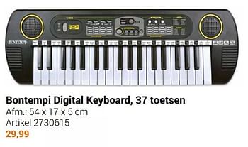 Aanbiedingen Bontempi digital keyboard - Bontempi - Geldig van 22/09/2021 tot 05/12/2021 bij Lobbes