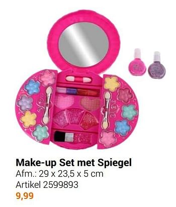 Aanbiedingen Make-up set met spiegel - Geldig van 22/09/2021 tot 05/12/2021 bij Lobbes