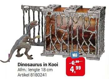 Aanbiedingen Dinosaurus in kooi - Geldig van 22/09/2021 tot 05/12/2021 bij Lobbes