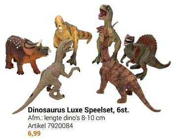 Aanbiedingen Dinosaurus luxe speelset - Geldig van 22/09/2021 tot 05/12/2021 bij Lobbes