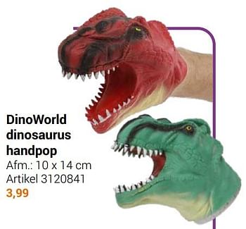 Aanbiedingen Dinoworld dinosaurus handpop - Dino World - Geldig van 22/09/2021 tot 05/12/2021 bij Lobbes