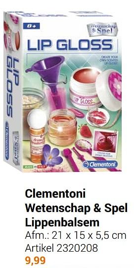 Aanbiedingen Clementoni wetenschap + spel lippenbalsem - Clementoni - Geldig van 22/09/2021 tot 05/12/2021 bij Lobbes