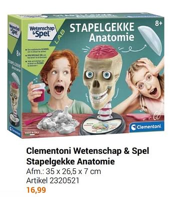 Aanbiedingen Clementoni wetenschap + spel stapelgekke anatomie - Clementoni - Geldig van 22/09/2021 tot 05/12/2021 bij Lobbes