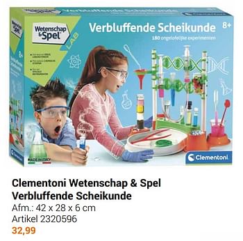 Aanbiedingen Clementoni wetenschap + spel verbluffende scheikunde - Clementoni - Geldig van 22/09/2021 tot 05/12/2021 bij Lobbes
