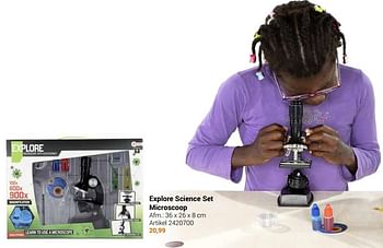 Aanbiedingen Explore science set microscoop - Toi Toys - Geldig van 22/09/2021 tot 05/12/2021 bij Lobbes