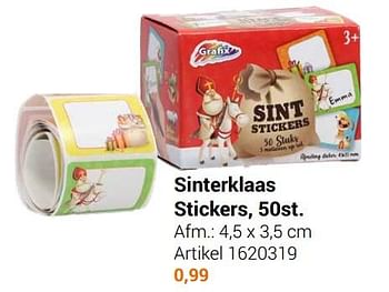 Aanbiedingen Sinterklaas stickers - Grafix - Geldig van 22/09/2021 tot 05/12/2021 bij Lobbes