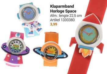Aanbiedingen Klaparmband horloge space - Geldig van 22/09/2021 tot 05/12/2021 bij Lobbes