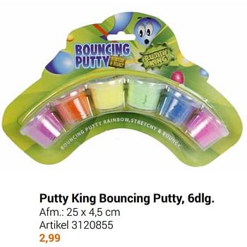 Aanbiedingen Putty king bouncing putty - Geldig van 22/09/2021 tot 05/12/2021 bij Lobbes