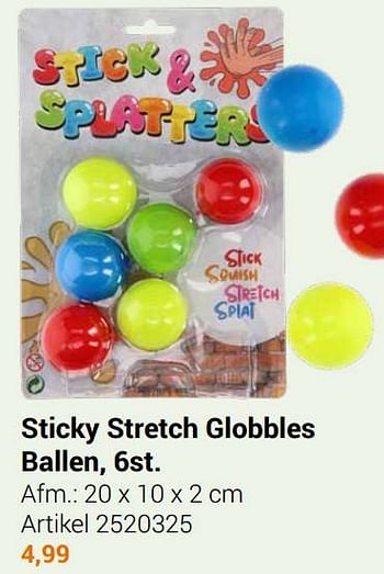 Aanbiedingen Sticky stretch globbles ballen - Geldig van 22/09/2021 tot 05/12/2021 bij Lobbes