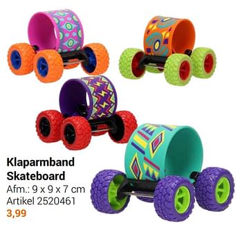 Aanbiedingen Klaparmband skateboard - Geldig van 22/09/2021 tot 05/12/2021 bij Lobbes