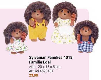 Aanbiedingen Sylvanian families 4018 familie egel - Sylvanian Families - Geldig van 22/09/2021 tot 05/12/2021 bij Lobbes
