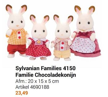 Aanbiedingen Sylvanian families 4150 familie chocoladekonijn - Sylvanian Families - Geldig van 22/09/2021 tot 05/12/2021 bij Lobbes