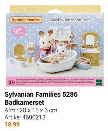 Aanbiedingen Sylvanian families 5286 badkamerset - Sylvanian Families - Geldig van 22/09/2021 tot 05/12/2021 bij Lobbes