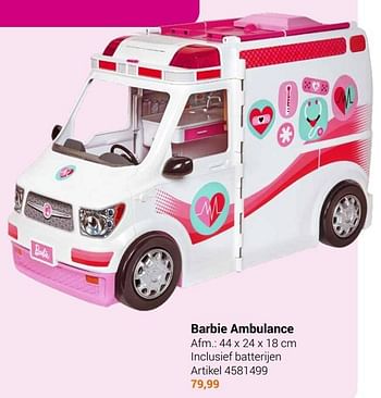 Aanbiedingen Barbie ambulance - Mattel - Geldig van 22/09/2021 tot 05/12/2021 bij Lobbes