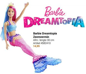 Aanbiedingen Barbie dreamtopia zeemeermin - Mattel - Geldig van 22/09/2021 tot 05/12/2021 bij Lobbes