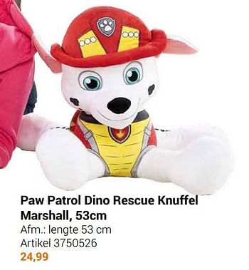 Aanbiedingen Paw patrol dino rescue knuffel marshall - PAW  PATROL - Geldig van 22/09/2021 tot 05/12/2021 bij Lobbes