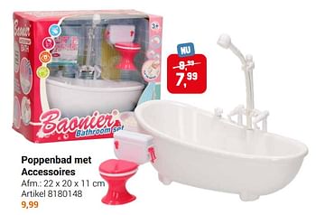 Aanbiedingen Poppenbad met accessoires - Geldig van 22/09/2021 tot 05/12/2021 bij Lobbes