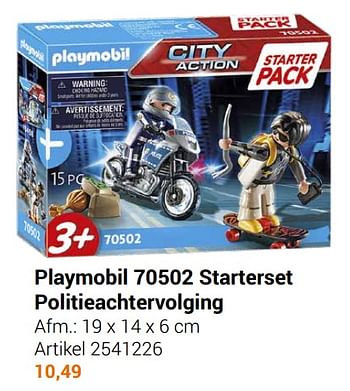 Aanbiedingen Playmobil 70502 starterset politieachtervolging - Playmobil - Geldig van 22/09/2021 tot 05/12/2021 bij Lobbes