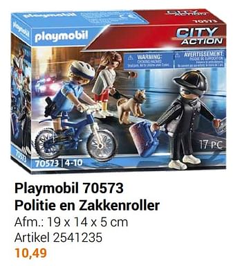 Aanbiedingen Playmobil 70573 politie en zakkenroller - Playmobil - Geldig van 22/09/2021 tot 05/12/2021 bij Lobbes