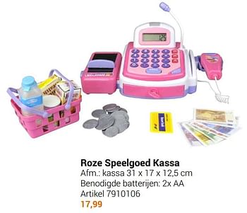 Aanbiedingen Roze speelgoed kassa - Geldig van 22/09/2021 tot 05/12/2021 bij Lobbes