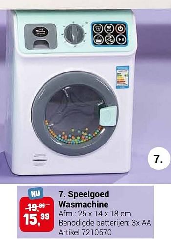 Aanbiedingen Speelgoed wasmachine - Geldig van 22/09/2021 tot 05/12/2021 bij Lobbes