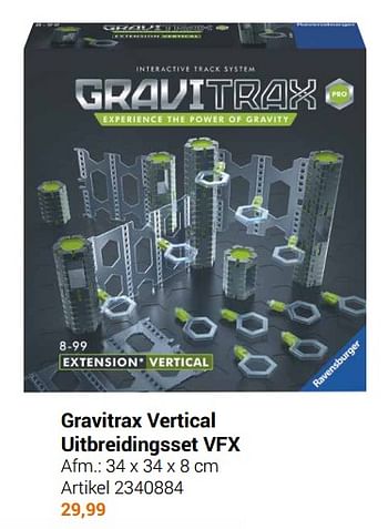 Aanbiedingen Gravitrax vertical uitbreidingsset vfx - Ravensburger - Geldig van 22/09/2021 tot 05/12/2021 bij Lobbes