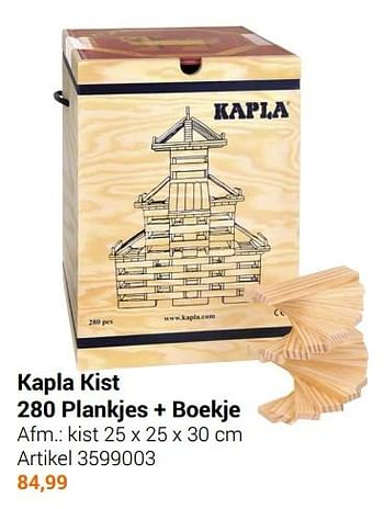 Aanbiedingen Kapla kist 280 plankjes + boekje - Kapla - Geldig van 22/09/2021 tot 05/12/2021 bij Lobbes